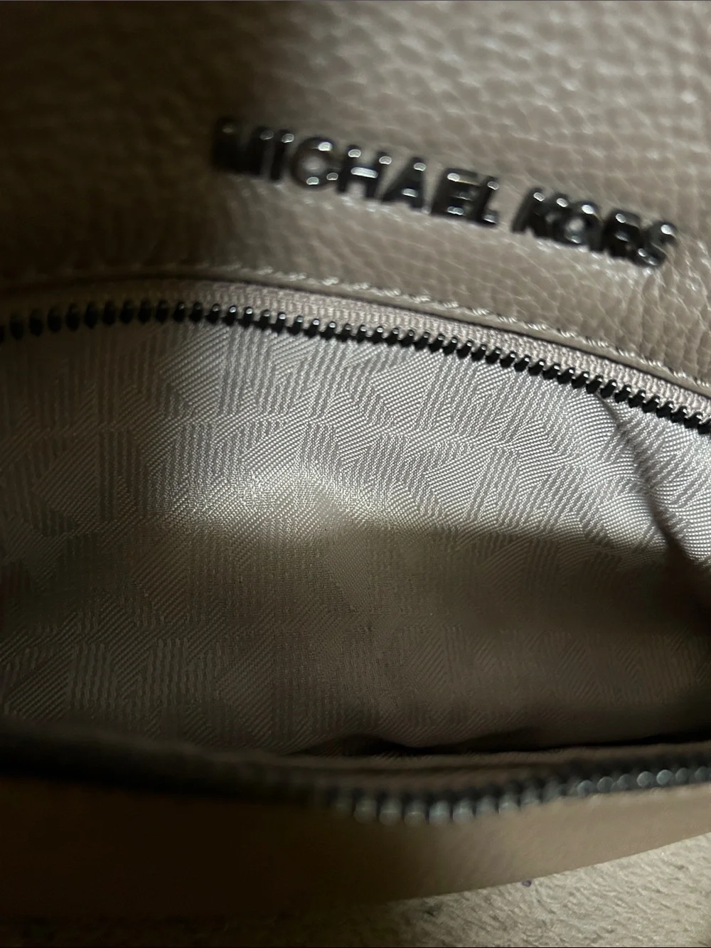 Michael Kors Pebbled Leather Backpack in Taupe